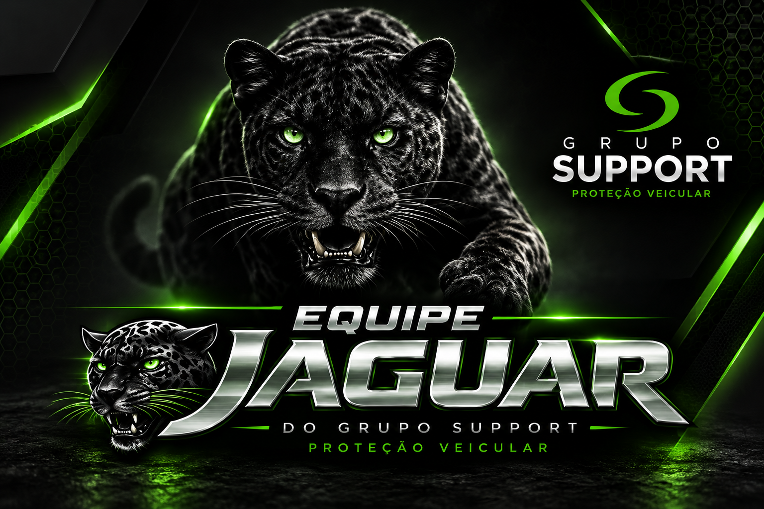 Identidade visual da Equipe Jaguar do Grupo Support